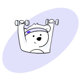 A bear exercising.