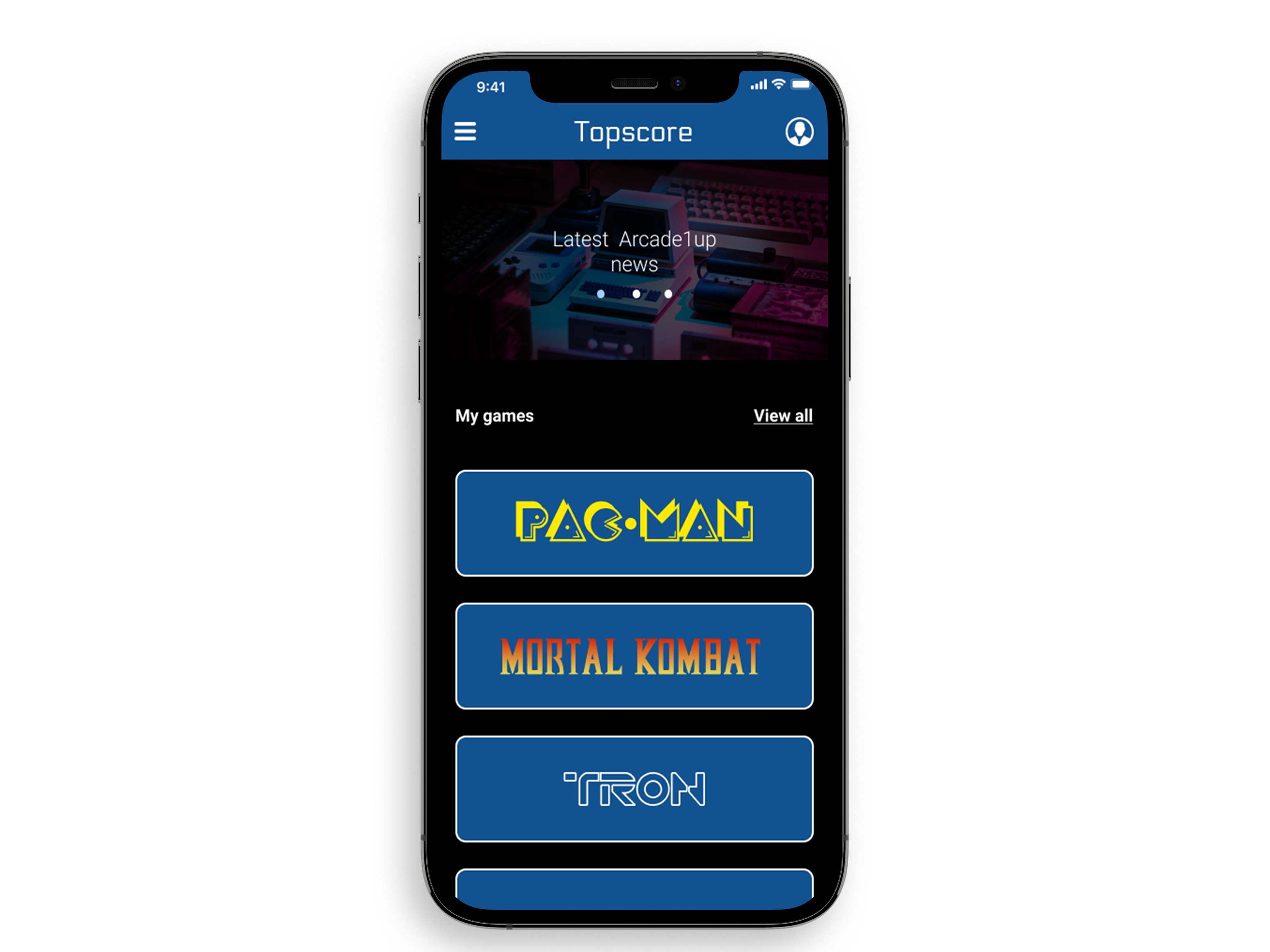 High score tracker app for Arcade1up