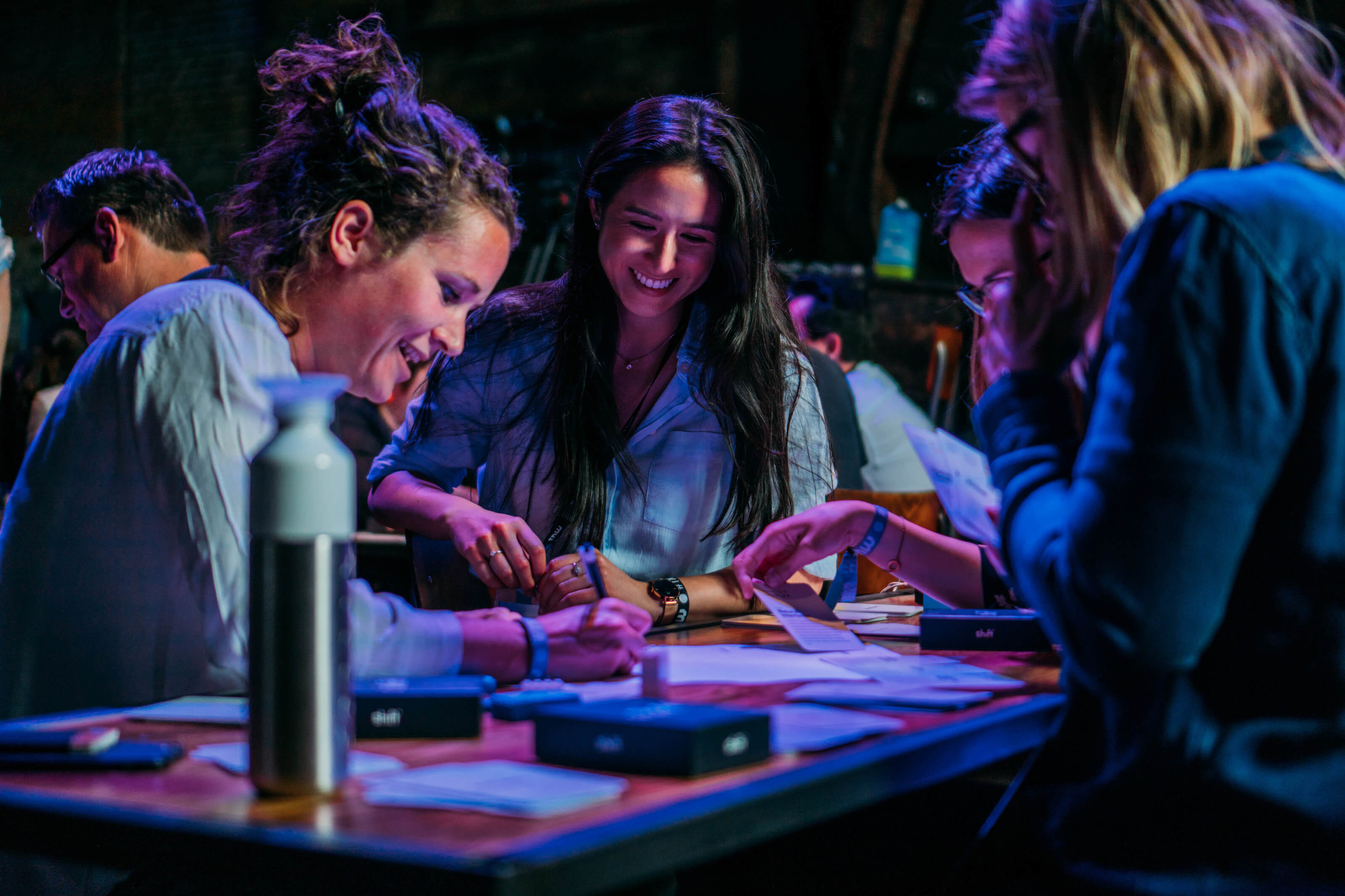 Participants playing 'Shift: The Game'