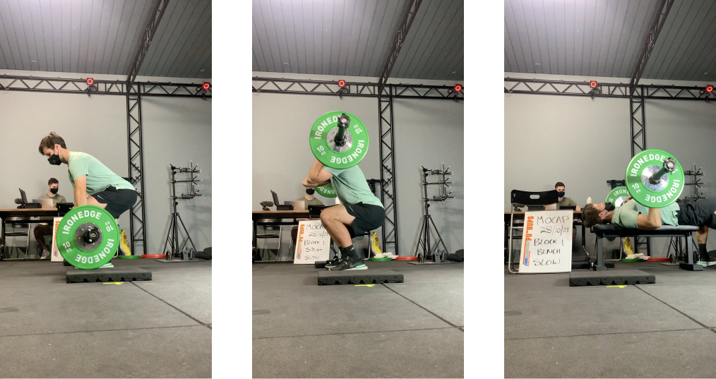 Motion capture testing of the bench, squat and deadlift with Metric VBT