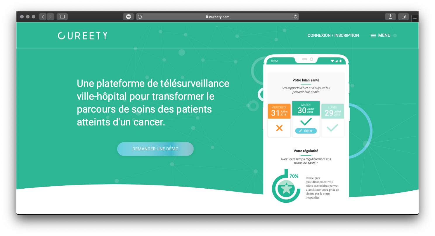Image de la Homepage de Cureety