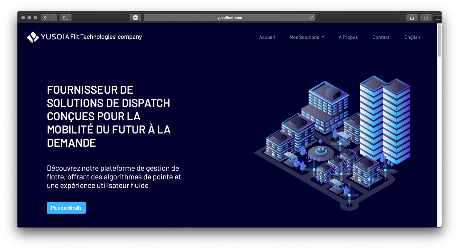 Image de la Homepage de Yusofleet