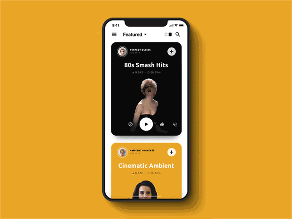 Animation d'ouverture en plein éran au clic sur smartphone