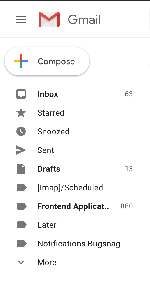 A screenshot of Gmail inbox.
