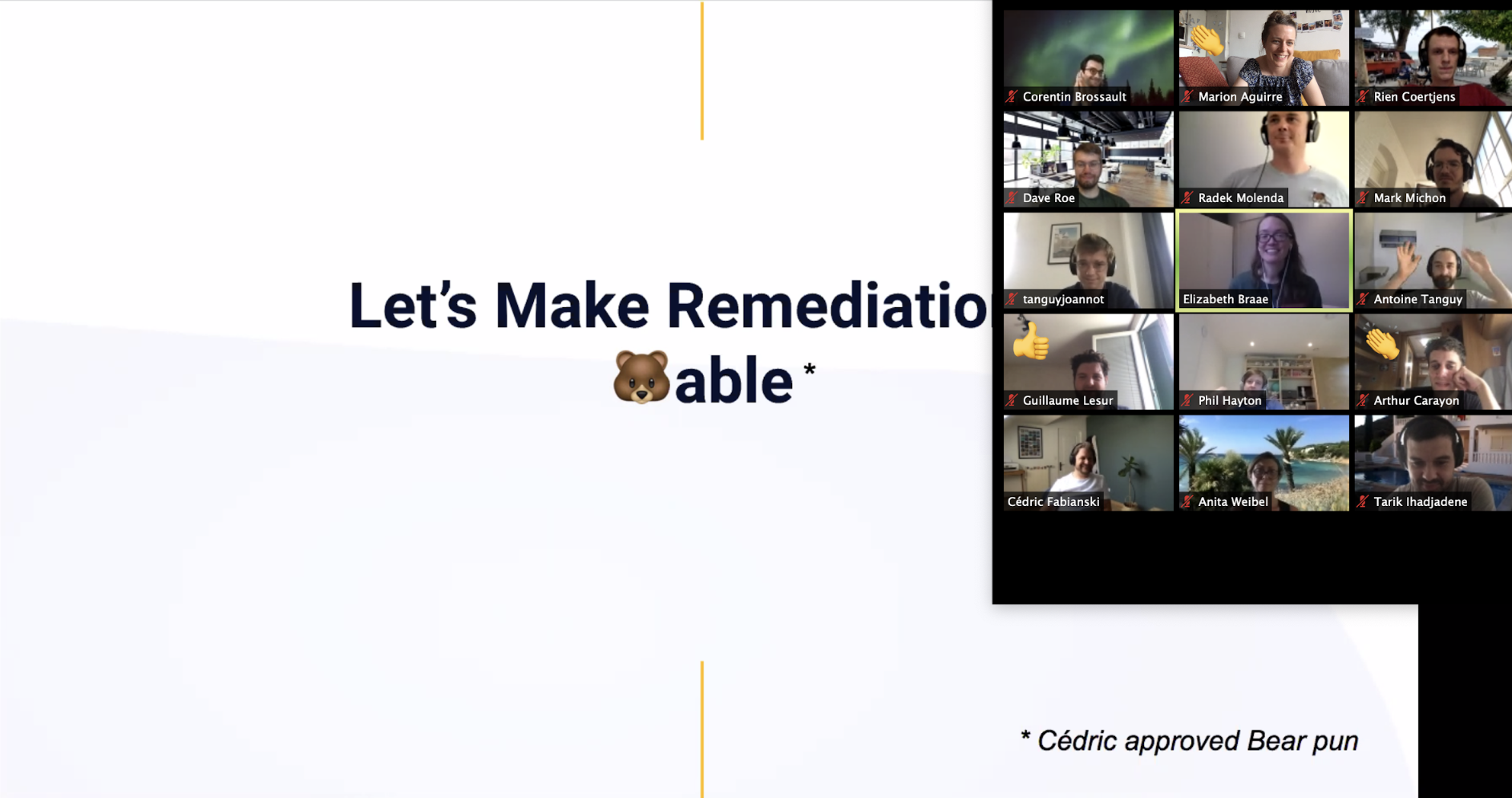 Screenshot of a Bearer presentation