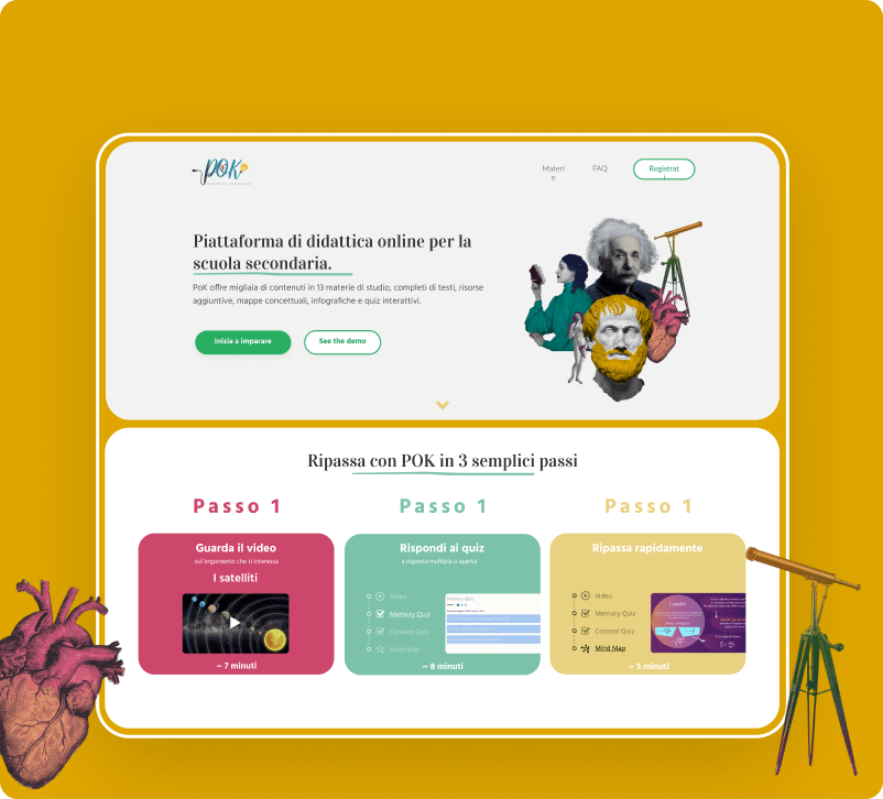 Maquette du site internet pok