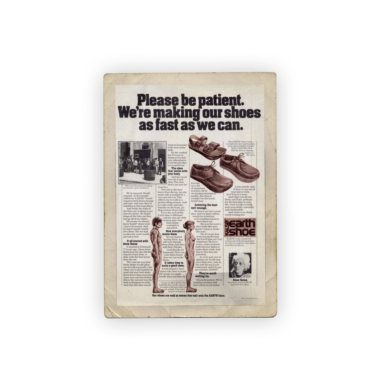 famous Kalso ad