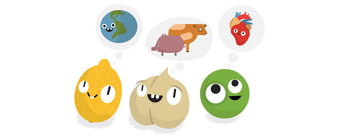 Vegan foods thinking about why going vegan