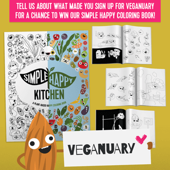 5 veganuary participants in 2022 could win our coloring book!