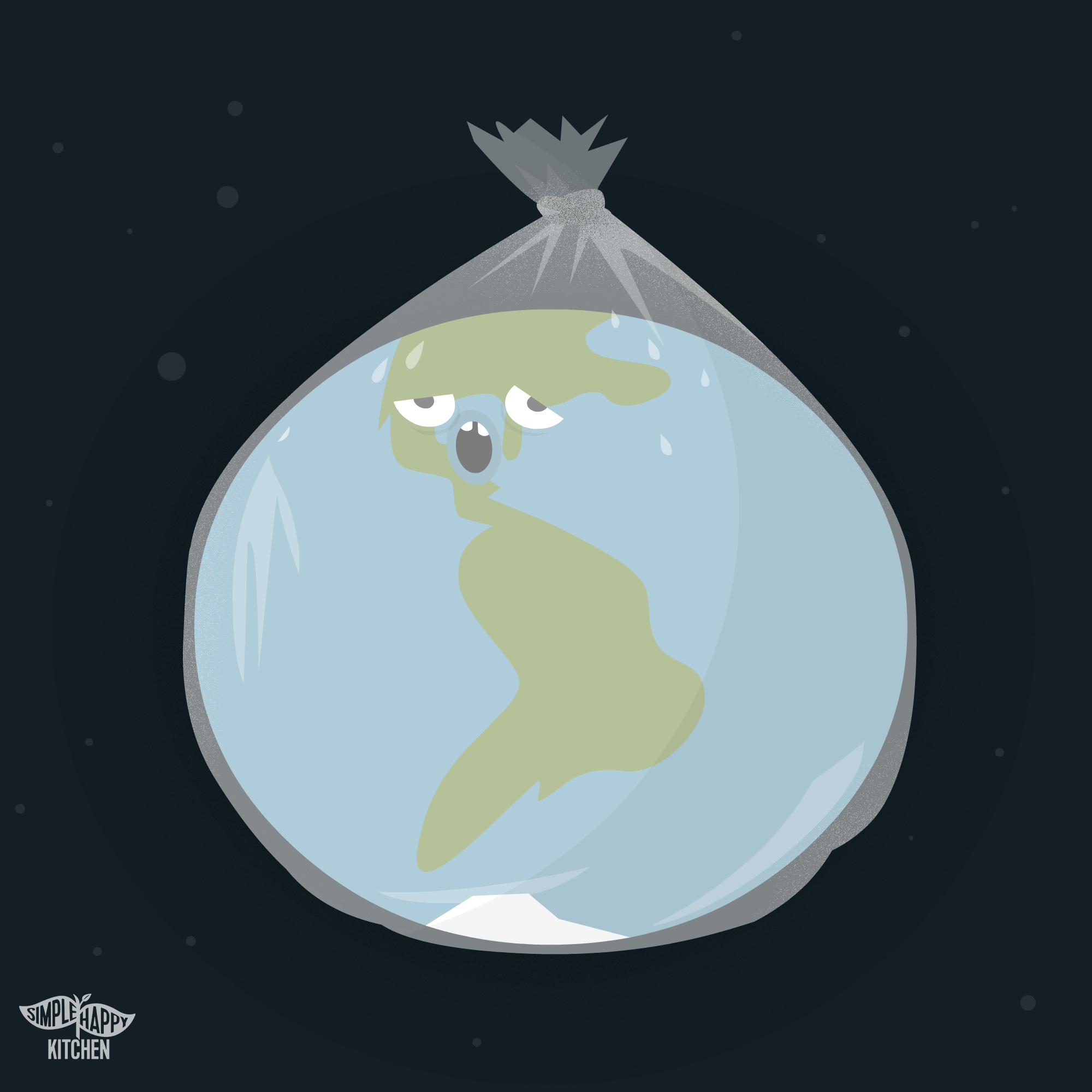 the entire world in a huge plastic bag