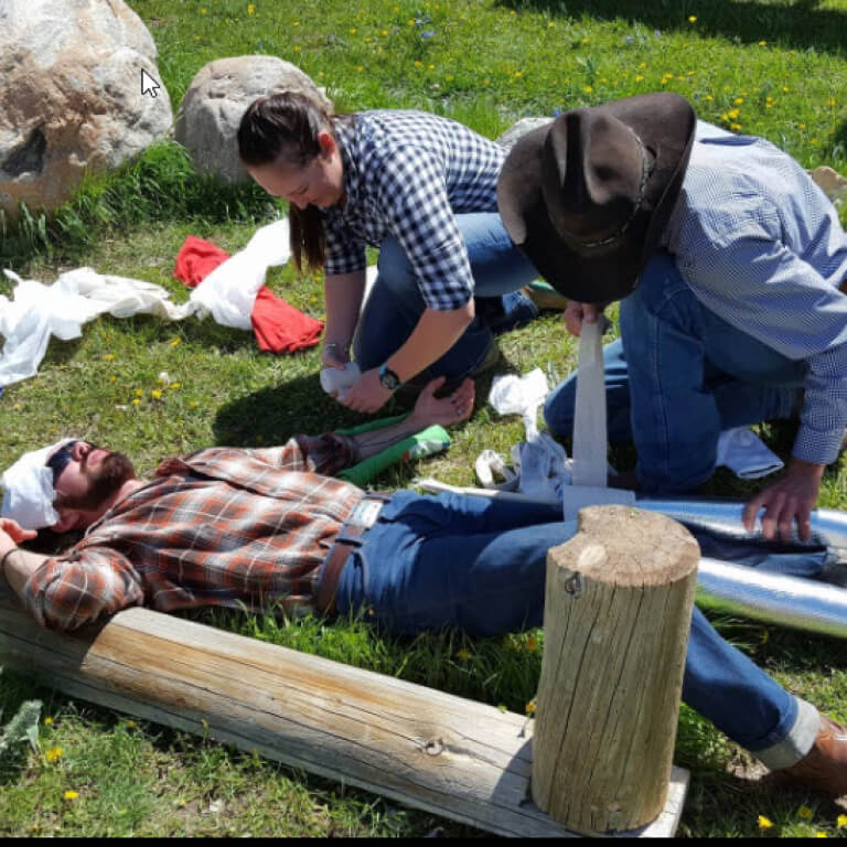 Onsite First Aid Certification Training is being observed