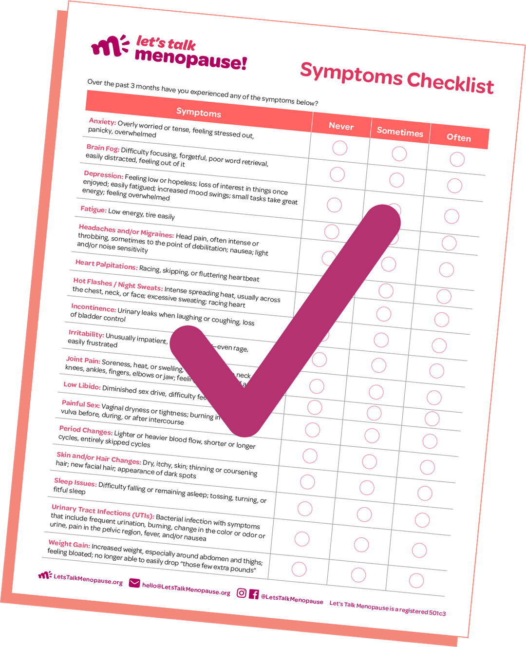 What to Know | Let's Talk Menopause