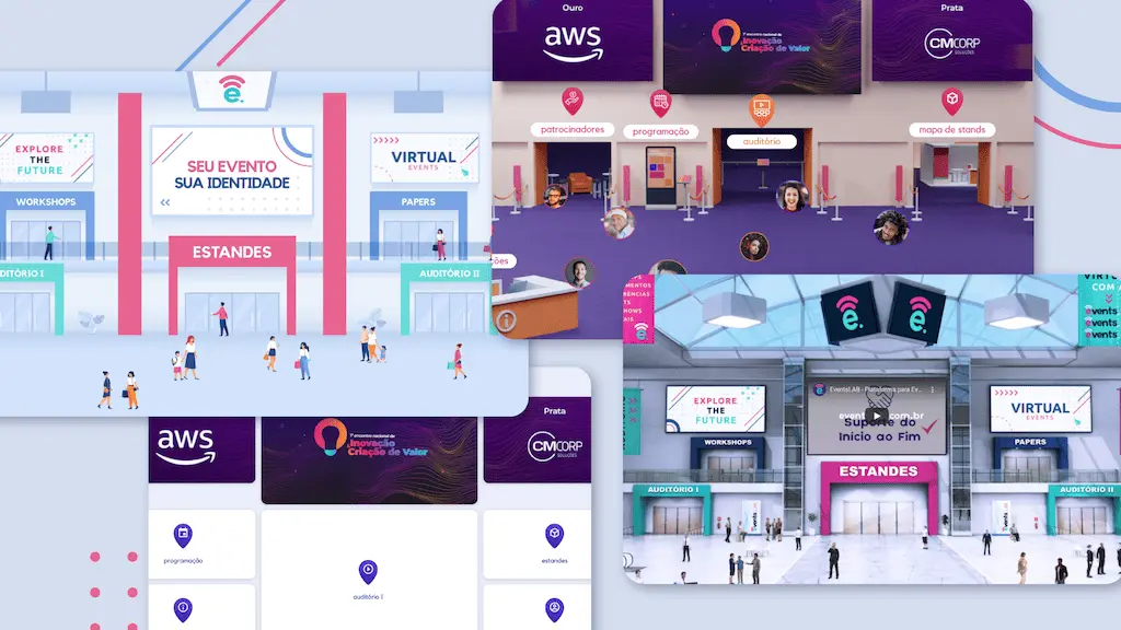 Quatro diferentes temas e templates para o lobby do evento