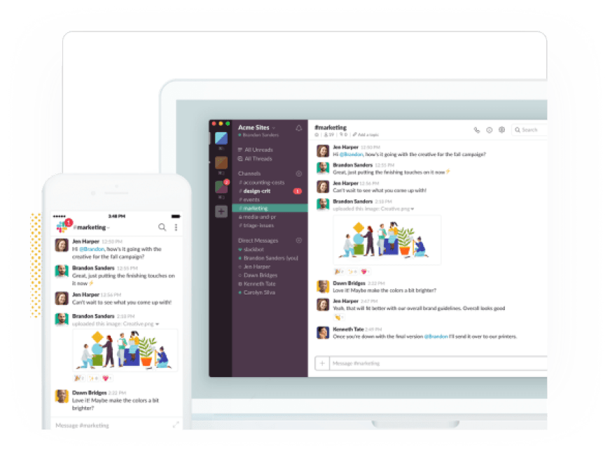 Slack channel screenshot image