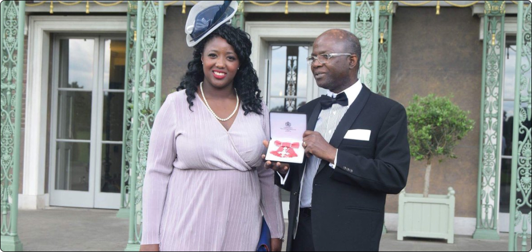 Anne-Marie, who came to Buckingham Palace with her father