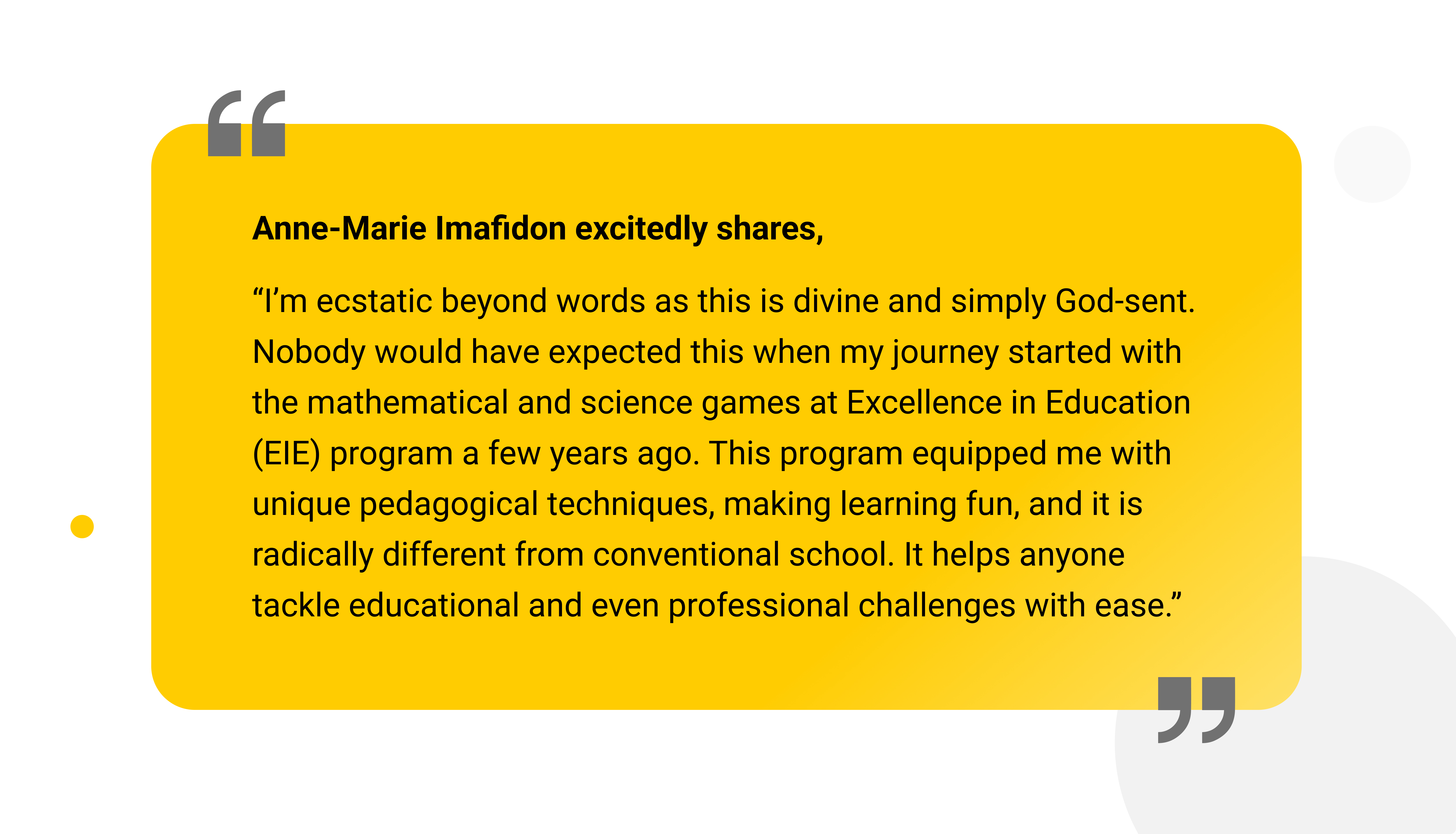 Annie-Marie, CEO and Founder of Stemettes