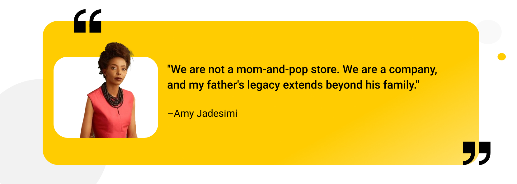 Amy Jadesimi thinks