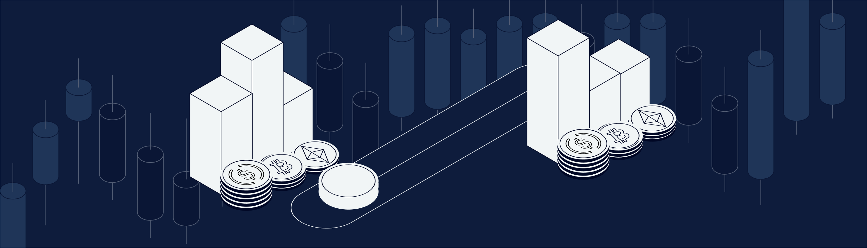 Tokens and graphs bars in different sizes, to represent how each token represents a different weight in an index.