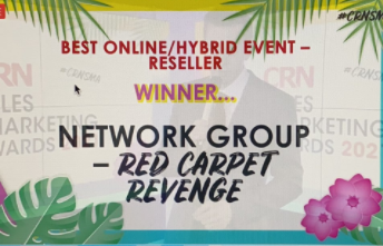 A screenshot of the announcement Network Group had won the CRN award