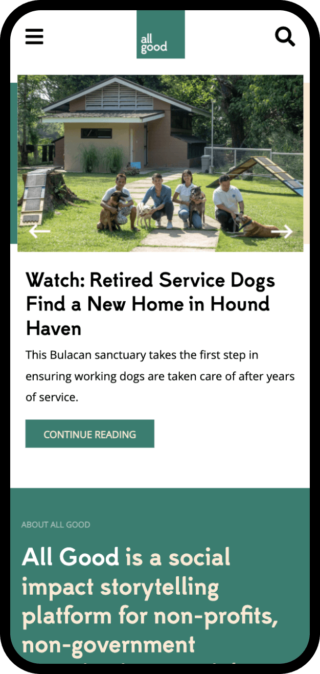 Web design screenshot of
