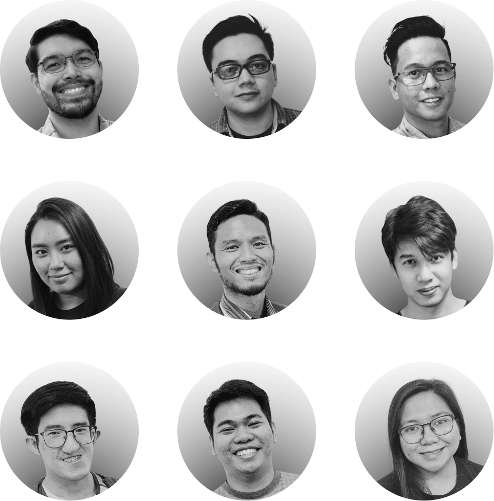 Photos of the web design and development team at Dthree Digital.