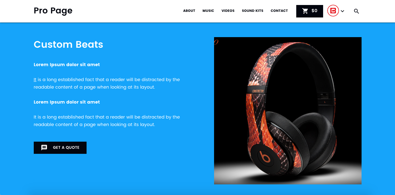 New Services Feature for BeatStars Pro Page