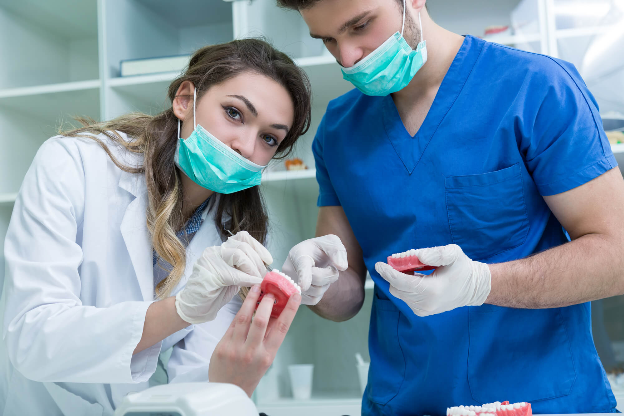 cosmetic dentist orange county NY working on dental prosthesis
