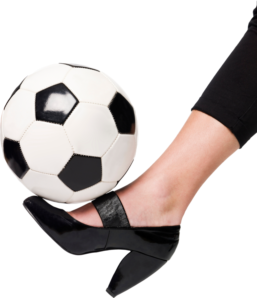 Kicking a football