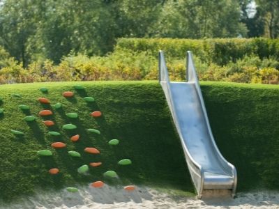 artificial grass landscape for a playground
