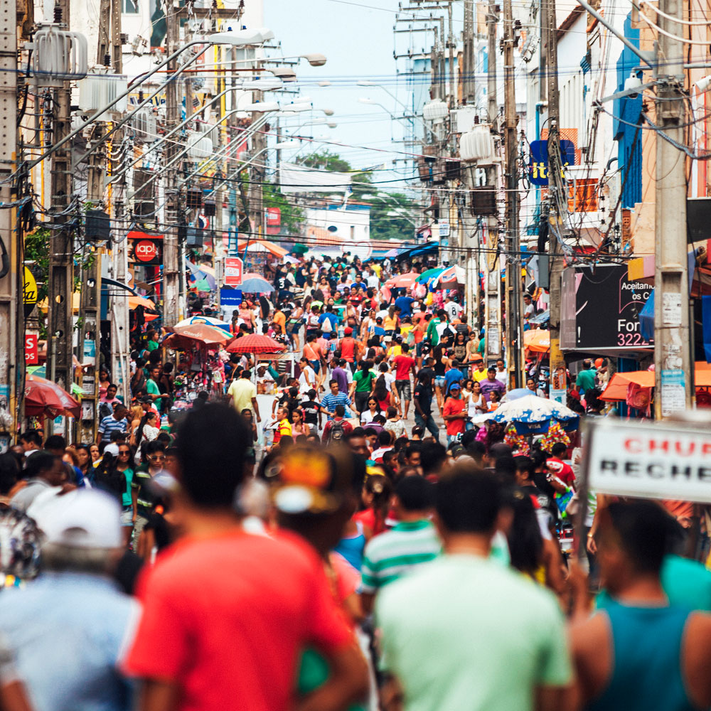 A busy street in Brazil