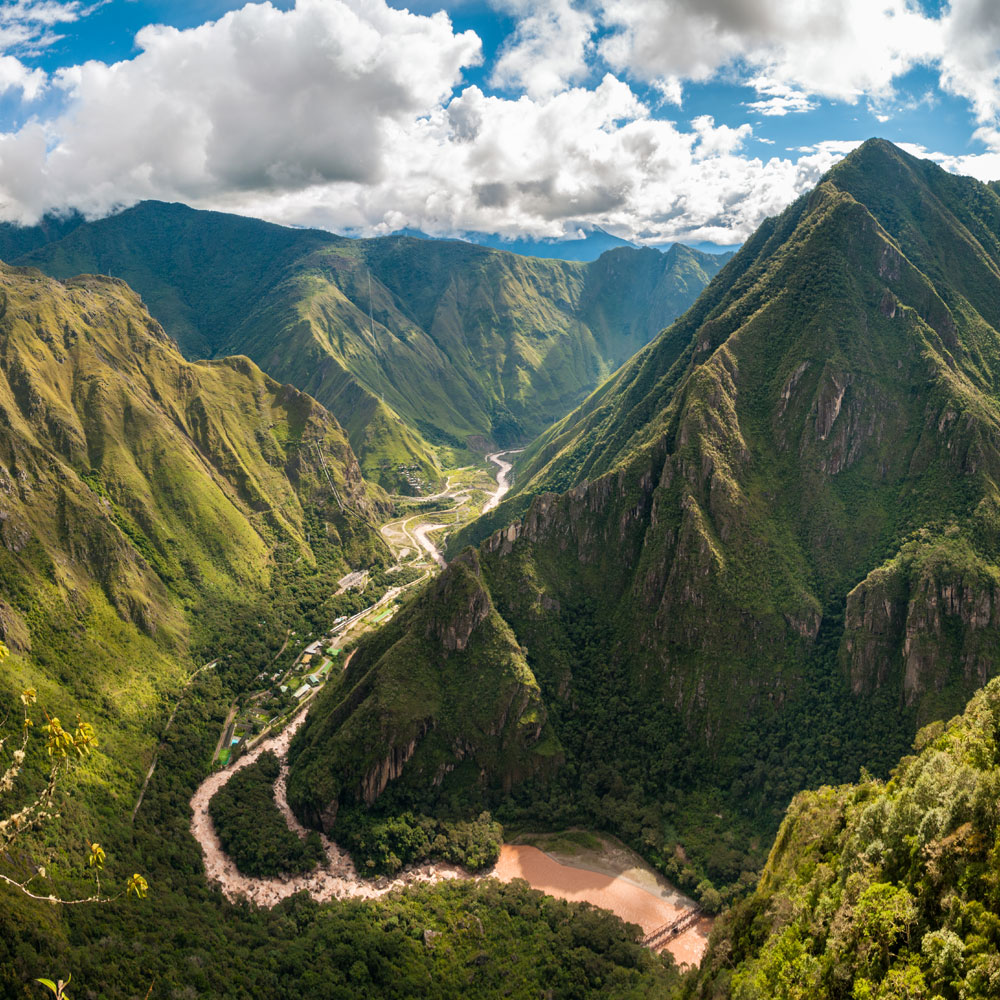 A Mountainous Landscape Near Machu Picchu In Peru