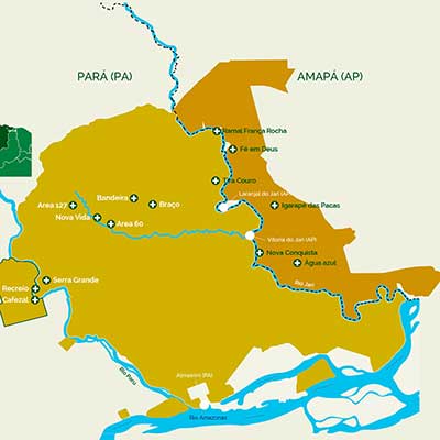 Map showing the location and area of the Jari Valley project