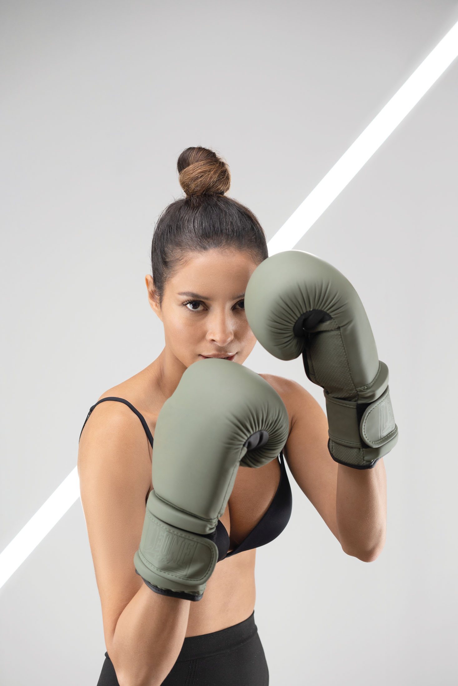 Arosha model with boxing gloves