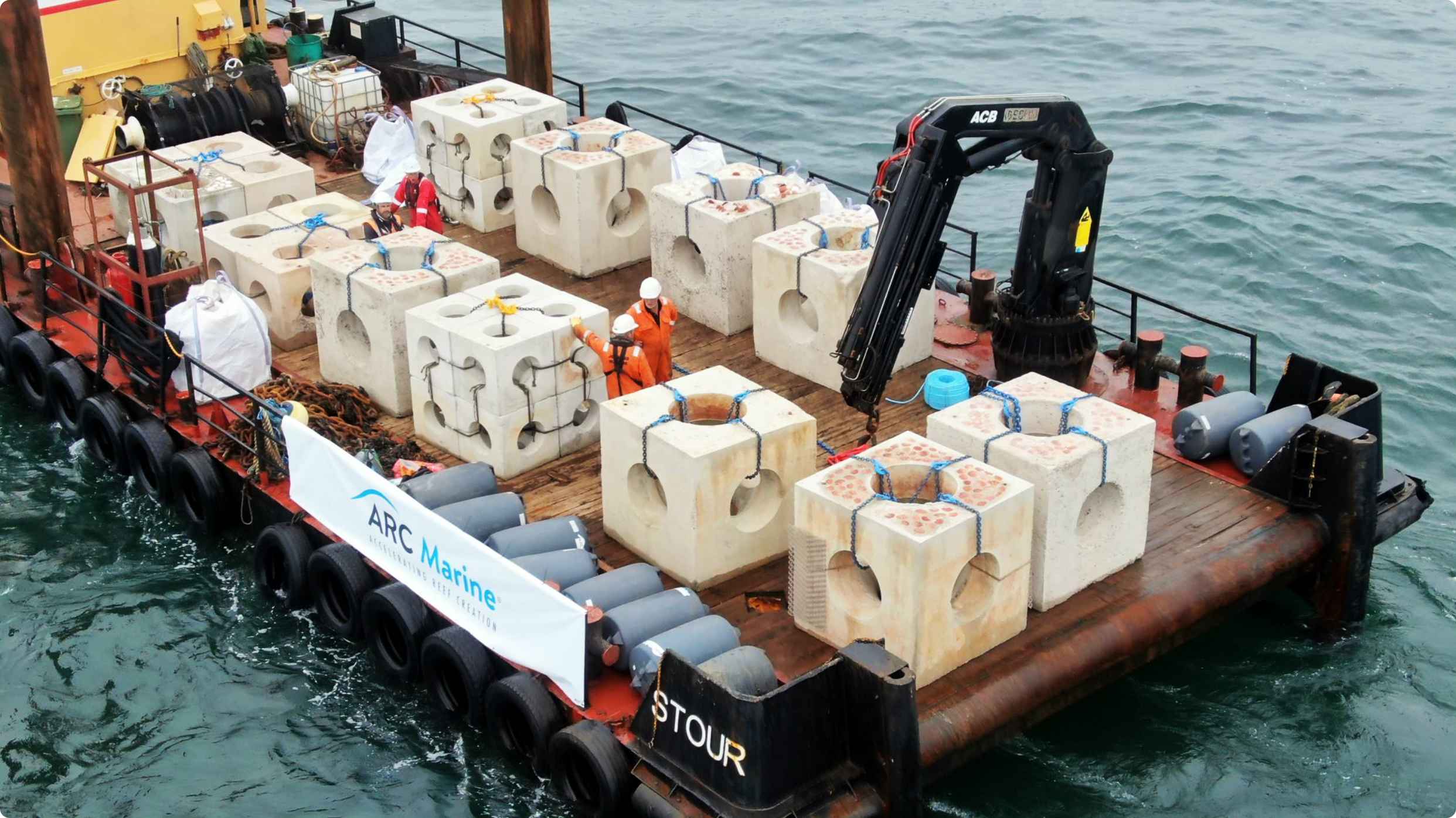 Reef Cube® deployment by ArcMarine and Morek Engineering