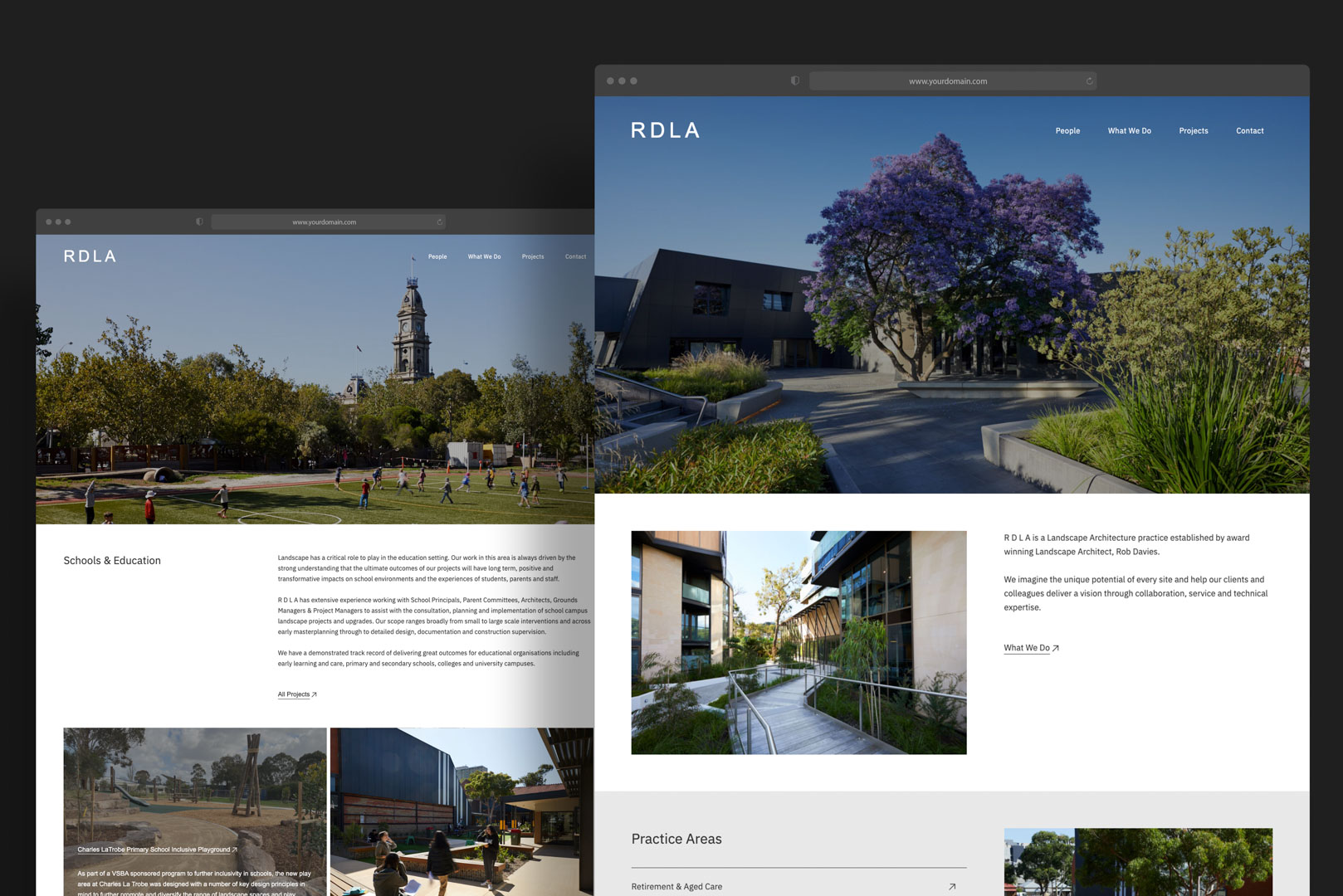 RDLA is a Landscape Architecture practice established by award winning Landscape Architect, Rob Davies.