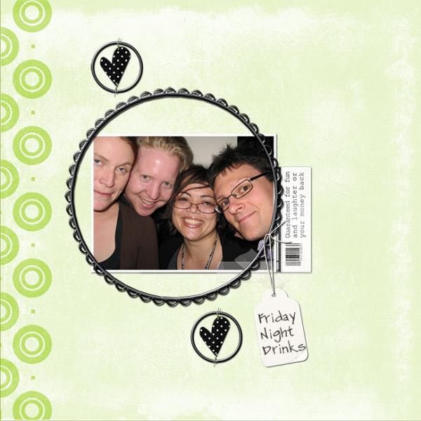 Five Scrapbook Example Layouts using Circles Part 2