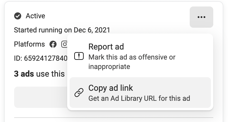 Active Ads running