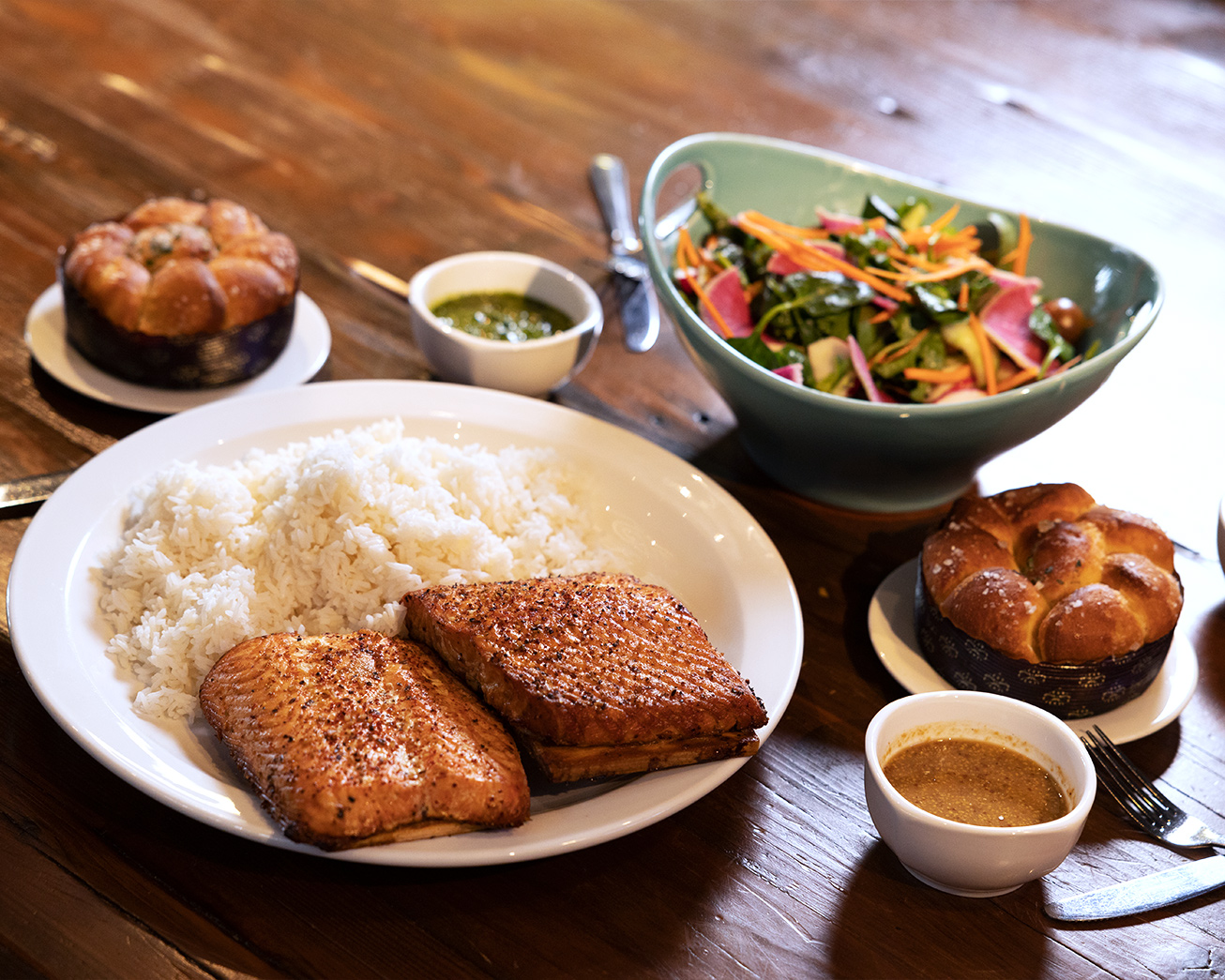 Cedar Plank Salmon Meal