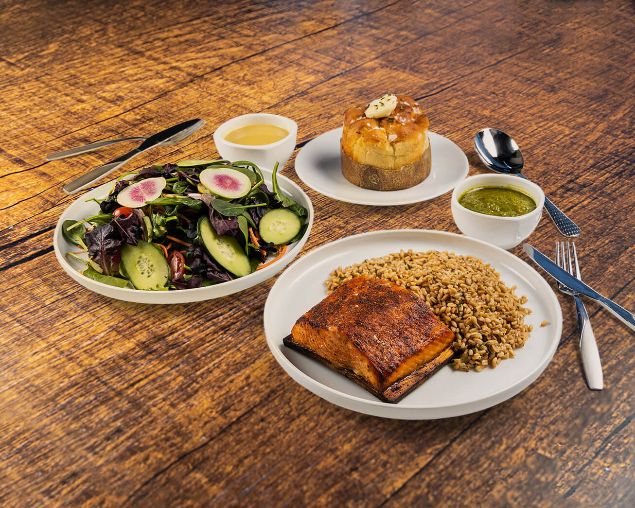 Cedar Plank Salmon Family Meal