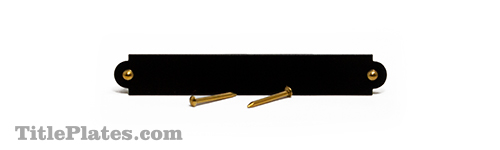 2-1/2 X 3/8 Decorative Black Brass Nameplate