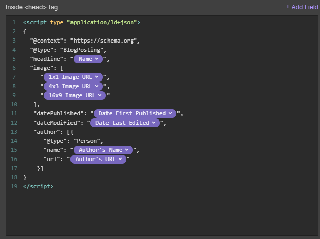 Add Structured Data to Your Blog Posts with Webflow CMS | Francesco ...