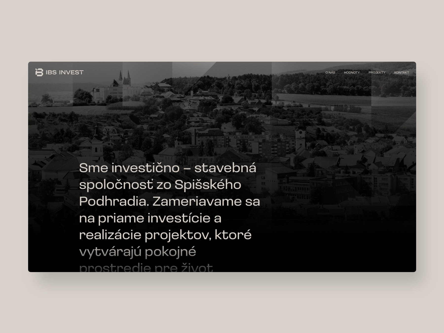 Screenshot webstránky IBS Invest