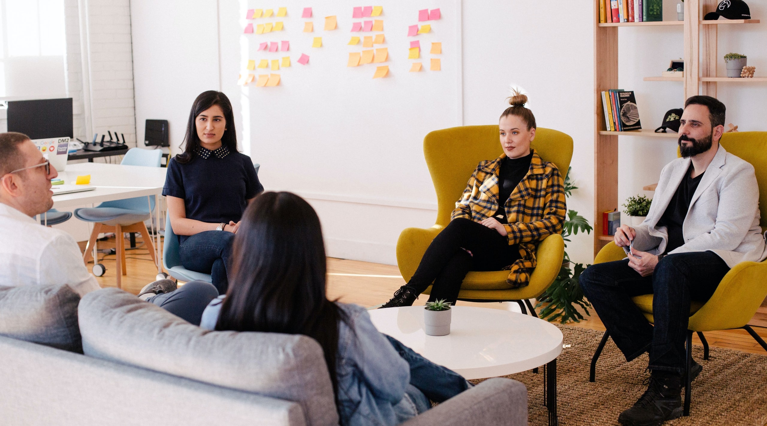 Photo of people holding a meeting in a casual atmosphere