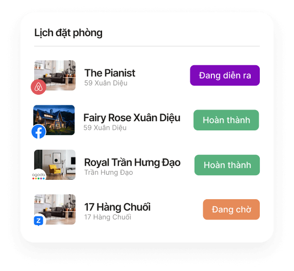 đồng bộ lịch đặt phòng Cohost AI