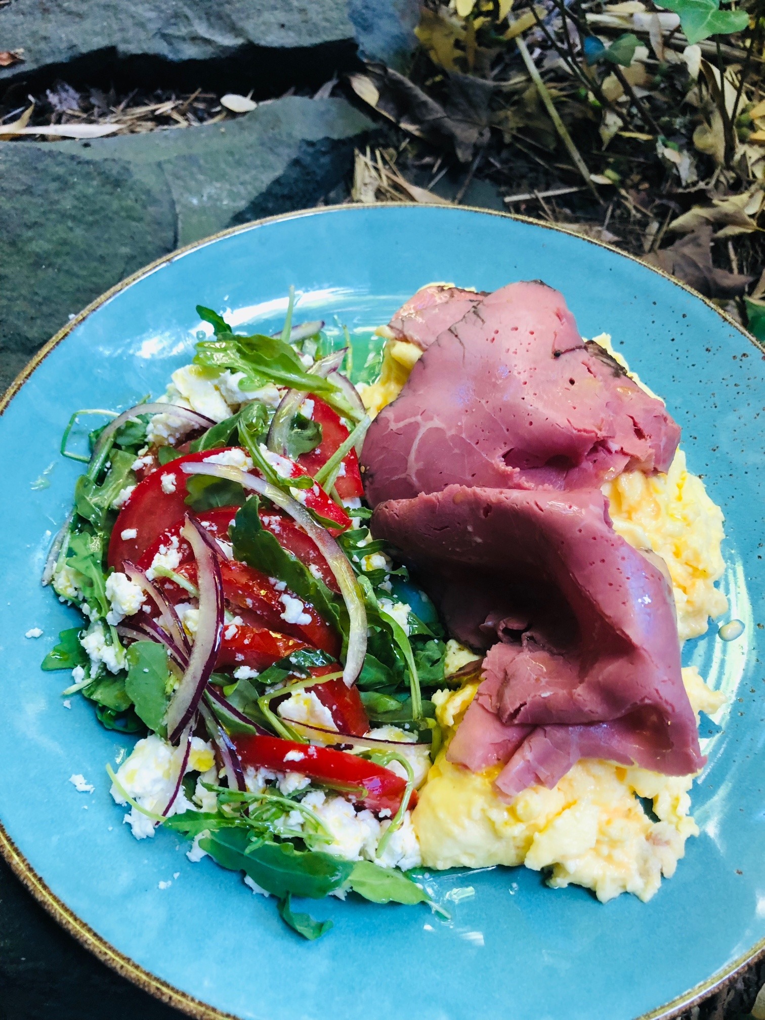 Pastrami and Feta Scrambled Eggs Keto Diet App