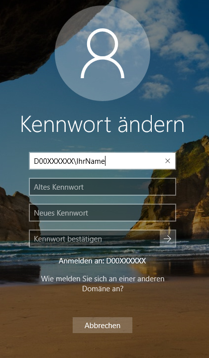 Kennwort aendern