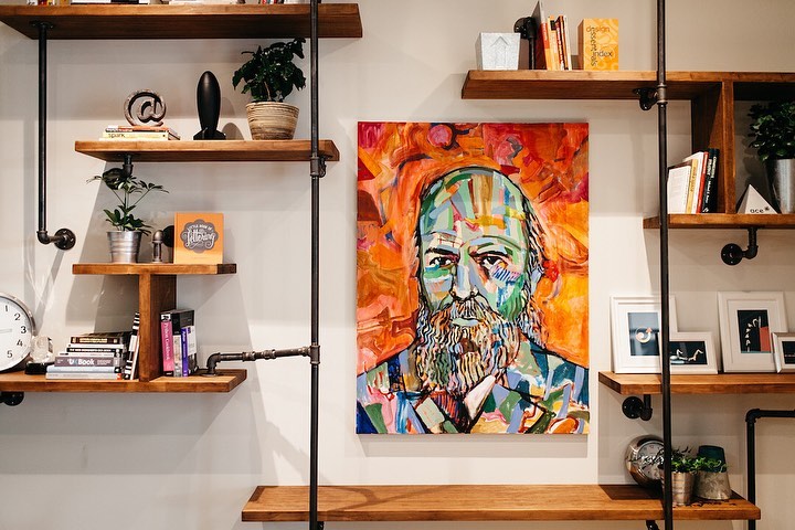 artwork in the study at lift