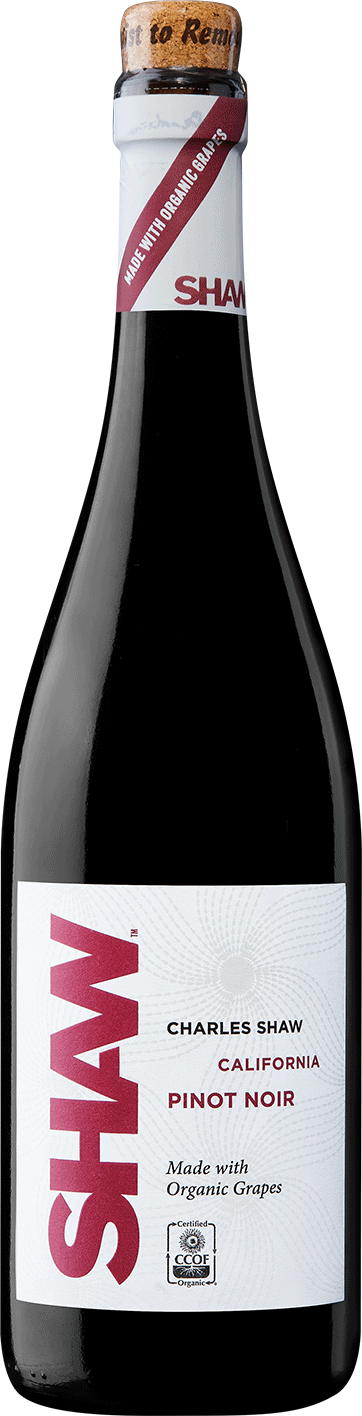 Shaw Organic Pinot Noir Wine Bottle