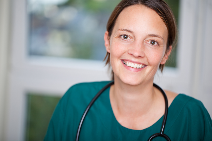 Nurse smiling