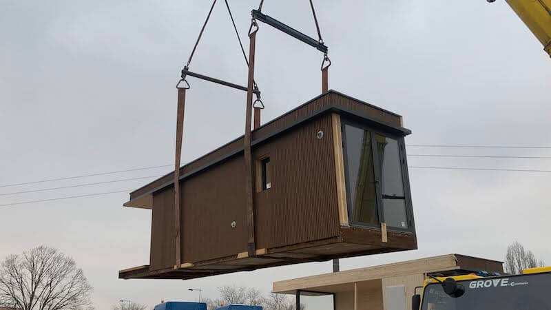 Installation d'un module en bois
